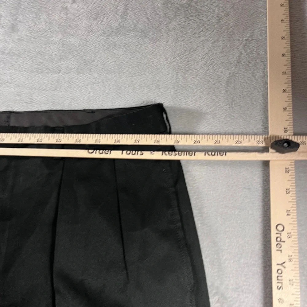 Polo Ralph Lauren Men Black Pleated Cuffed Dress Pants 38/30 Polyester
